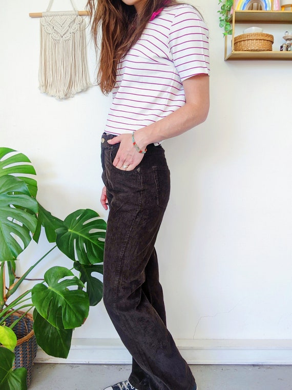 Pantalon en velours côtelé marron, jeans en velou… - image 4