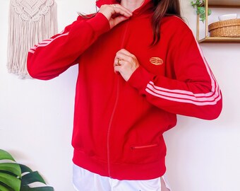 スコット☆赤JACKET RARE ADIDAS Globus Red Track Jacket, Globus Sportswear
