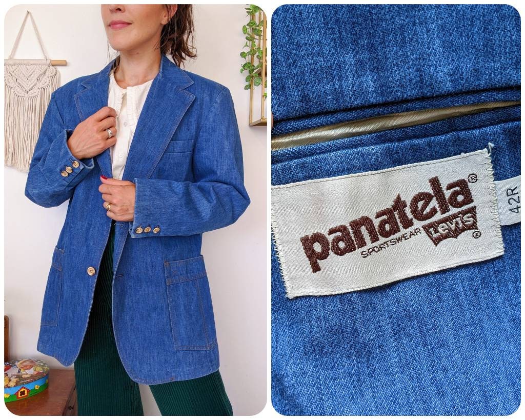 RARE Levi's Panatela Blazer in Blue Jeans Levi's - Etsy