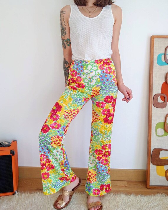 floral fluid wide leg pants