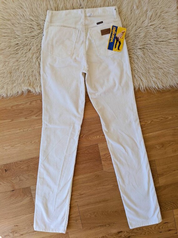 RARE Wrangler trousers in white corduroy velvet, … - image 2