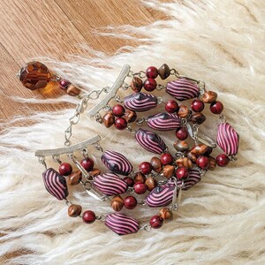 Bracelet Multi-boules Rigide Métal Doré Années 1970 - Bijou Vintage Occasion - Style Rétro