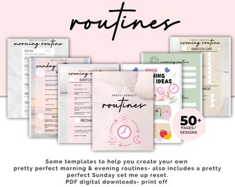 Printable Skincare Steps, Routine Habit Tracker Template, Morning Evening Reset Planner PDF