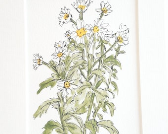 Original Pen and Watercolour Artwork, Entitled 'September'