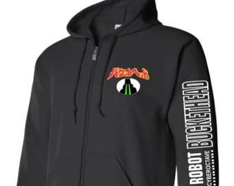 Buckethead Giant Robot Laser Eyes Zip Up hoodie