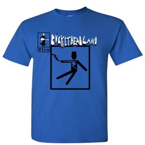 T-shirt Humour 'Buckethead Play Guitar' - Blanc - Cadeau Vintage Pour Hommes - Taille M