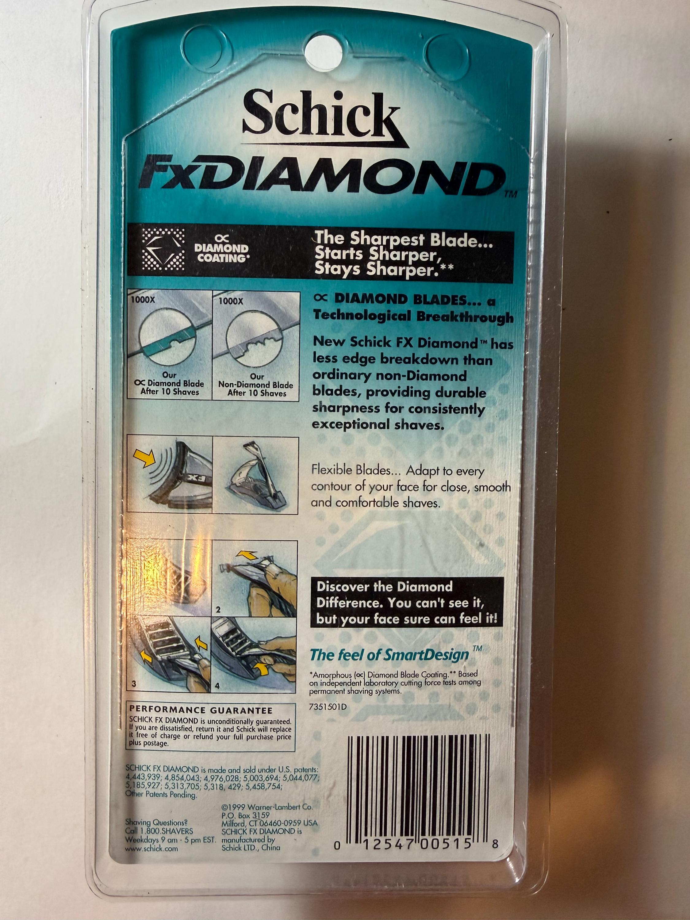 Brand New Vintage Schick FX Diamond Razor Diamond Coating 1999 - Etsy