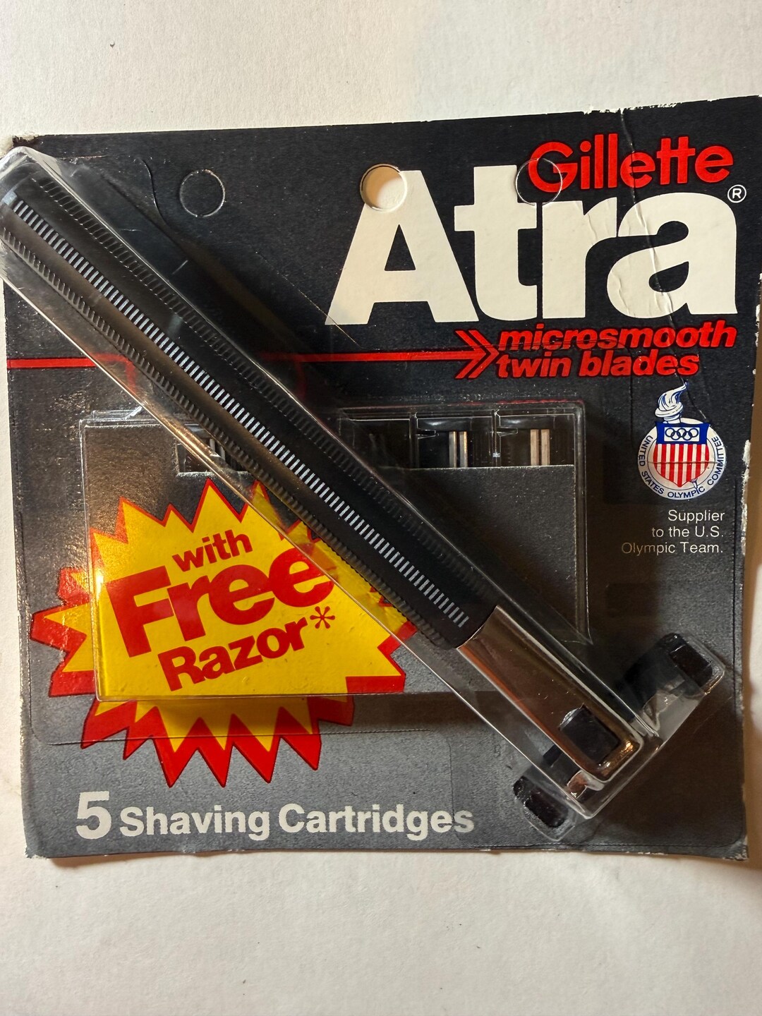 Gillette Atra Microsmooth Twin Blade Cartridges With Free Razor - NOS ...