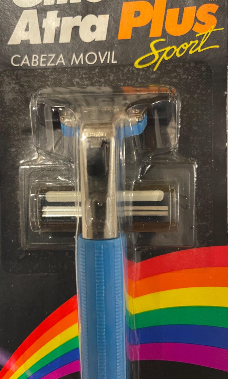Gillette Atra Sport Plus Razor Handle - SKY BLUE - Etsy