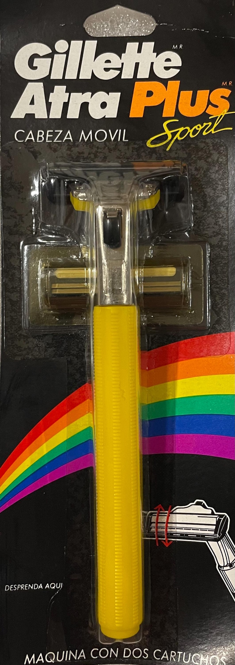 Gillette Atra Sport Plus Razor Handle - YELLOW - Etsy