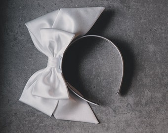 Bandeau noeud en satin, bandeau noeud de mariée, diadème de mariage en satin, couronne de mariée noeud, pince à cheveux noeud, couronne après la fête,