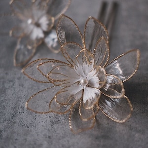 bridal hairpin, Pearl Hairpin, Rose Gold Hairpin, Bridal Hairpiece, Floral Hair Comb, Floral Bridal Comb, Floral Hairpiece, Bridal Hairpiece, crystal hair comb, Rose