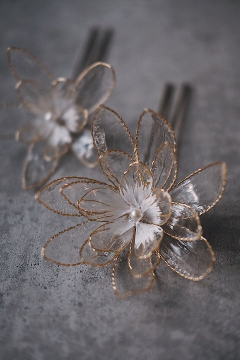 bridal hairpin, Pearl Hairpin, Rose Gold Hairpin, Bridal Hairpiece, Floral Hair Comb, Floral Bridal Comb, Floral Hairpiece, Bridal Hairpiece, crystal hair comb, Rose