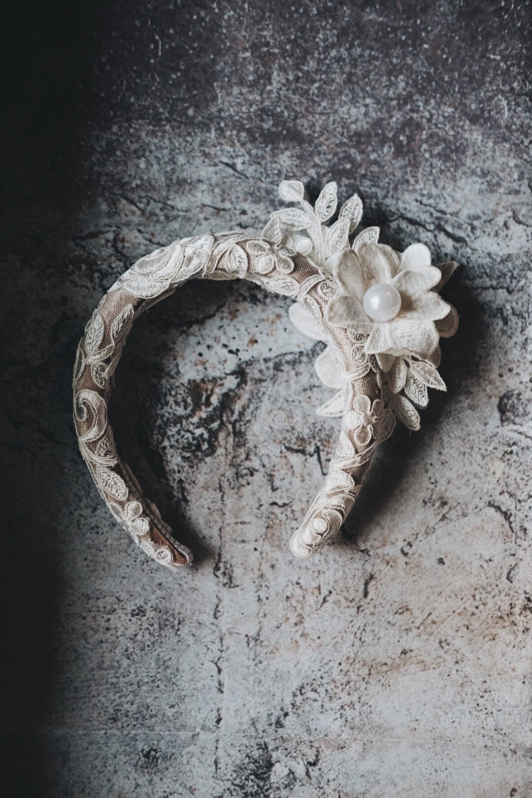 Unique Lace Crown ? Perfect Bridal Headband Dainty Bohemian Bridal Crystal Forehead Crown, Silver Rose  main image 4