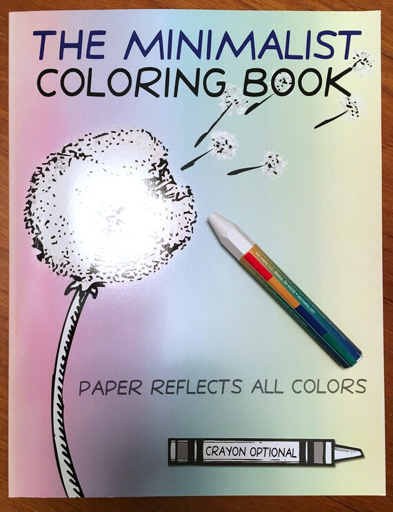 Download The Minimalist Coloring Book Hexagonal White Crayon Signed Etsy