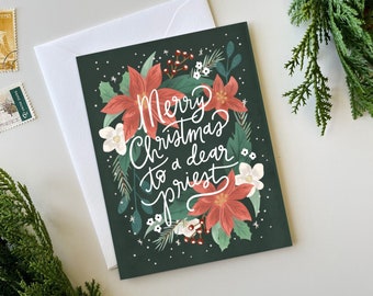 Priest Christmas Card, Catholic Christmas Card, Pastor Christmas Cards, Religious Christmas Card, Priest Greeting Cards