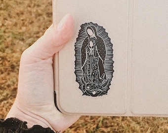 Our Lady of Guadalupe Sticker, Our Lady Sticker, Blessed Mother Sticker, Virgin Mary Sticker, Catholic Sticker, Catholic Gift, Saint Sticker