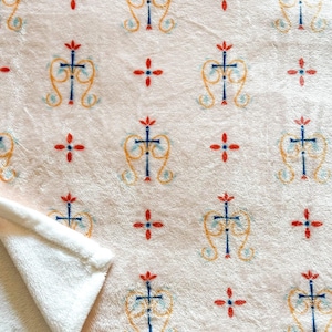 Marian Cross Blanket, Catholic Baby Blanket, Catholic Blanket, Catholic Kids, Mary Blanket, Catholic Baby Gift, Catholic Kids Gift