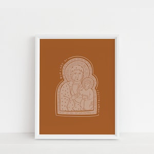 Our Lady of Czestochowa 8x10 Print, Our Lady of Częstochowa, Marian Art, Madonna and Child Print, Mary and Jesus Print, Catholic Gift
