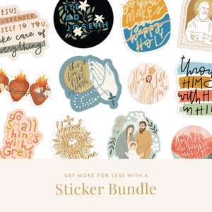 Catholic Sticker Bundle, Catholic Vinyl Stickers, Catholic Gifts, Catholic Confirmation Gifts, Saints Stickers, Catholic Stickers