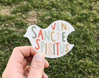 Veni Sancte Spiritus Sticker, Come Holy Spirit Decal, Holy Spirit Sticker, Come Holy Spirit, Catholic Sticker, Catholic Vinyl Sticker