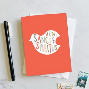 Veni Sancte Spiritus Karte, Konfirmationskarte, Heiliger Geist Grußkarte, katholische Konfirmation, Heiliger Geist Geschenk, katholisches Geschenk