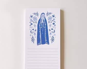 Marian Notepad, Marian Stationery, Catholic Notepad, Catholic Gift, Catholic Stationery, Catholic Home, Catholic Paper Goods, Mary Gift