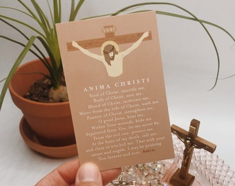 Anima Christi Prayer Card, Anima Christi, Soul of Christ, Catholic Prayer Card, Holy Card, Catholic Prayers, Catholic Gift, Catholic