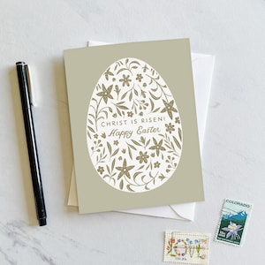 Christ Is Risen Easter Card, Christian Easter Card, Catholic Easter Card, Religious Easter Card, Catholic Easter, Christian Greeting Card