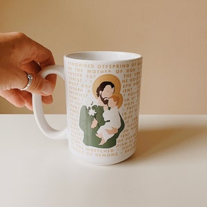 St. Joseph Mug 15oz, Saint Joseph Mug, Catholic Mug, St. Joseph Gift, Catholic Gift, Year of St. Joseph, Litany of St. Joseph