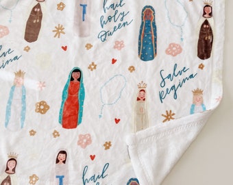 Marian Blanket, Catholic Baby Blanket, Catholic Blanket, Catholic Kids, Catholic Gift, Mary Blanket, Catholic Baby Gift, Catholic Kids Gift