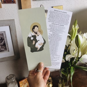 Heilige Joseph Gebetskarte, Litany of St. Joseph, St. Joseph Lesezeichen, Heiliges Joseph Gebet, katholische Gebetskarten, katholische Lesezeichen, Heilige Karte
