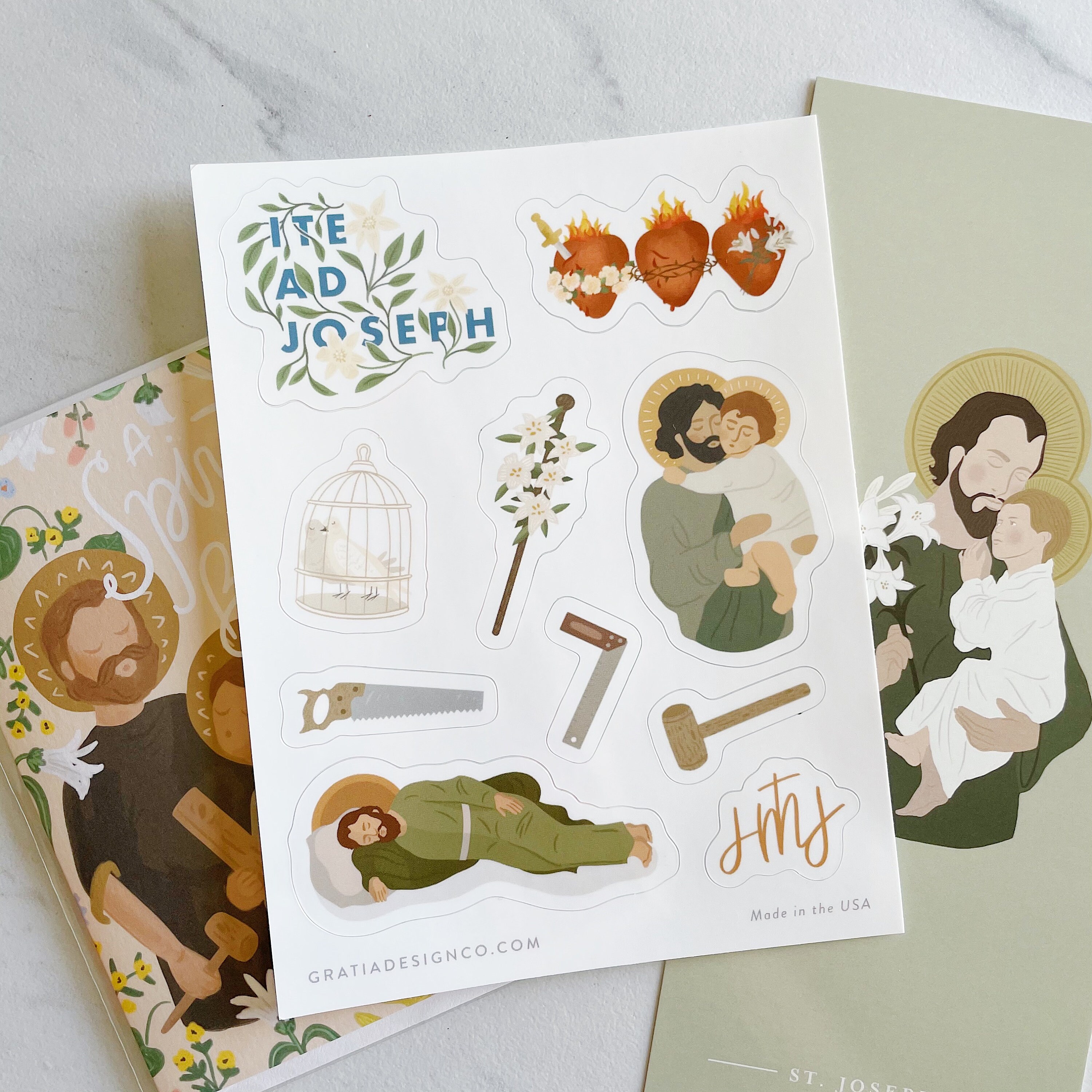 St. Joseph Sticker Sheet Saint Joseph Sticker St. Joseph the | Etsy