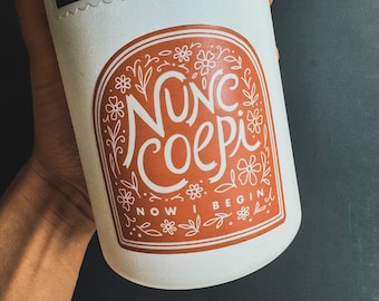 Nunc Coepi Sticker, Catholic Sticker, Saint Sticker, Latin Sticker, Traditional Catholic Stickers, Bruno Lanteri, Saint Quote Sticker