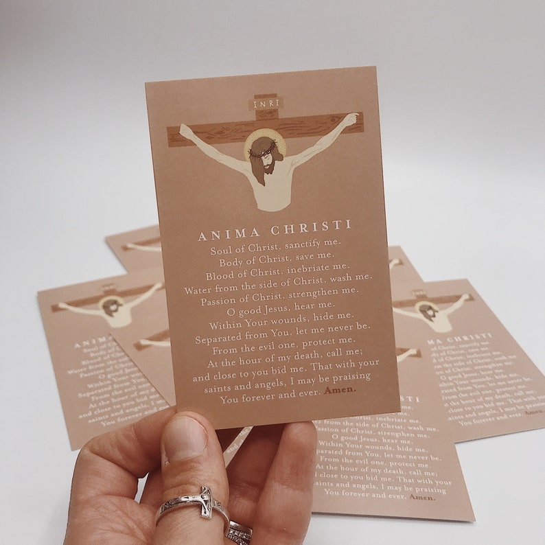 Anima Christi Prayer Card Anima Christi Soul of Christ | Etsy Anima Christi Prayer Card Anima Christi Soul of Christ | Etsy