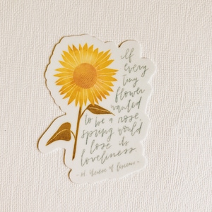 St. Therese of Lisieux Sticker, Sunflower Sticker, Saint Quote Sticker, Catholic Sticker, Garden Sticker, Christian Decal, Flower Sticker image 7