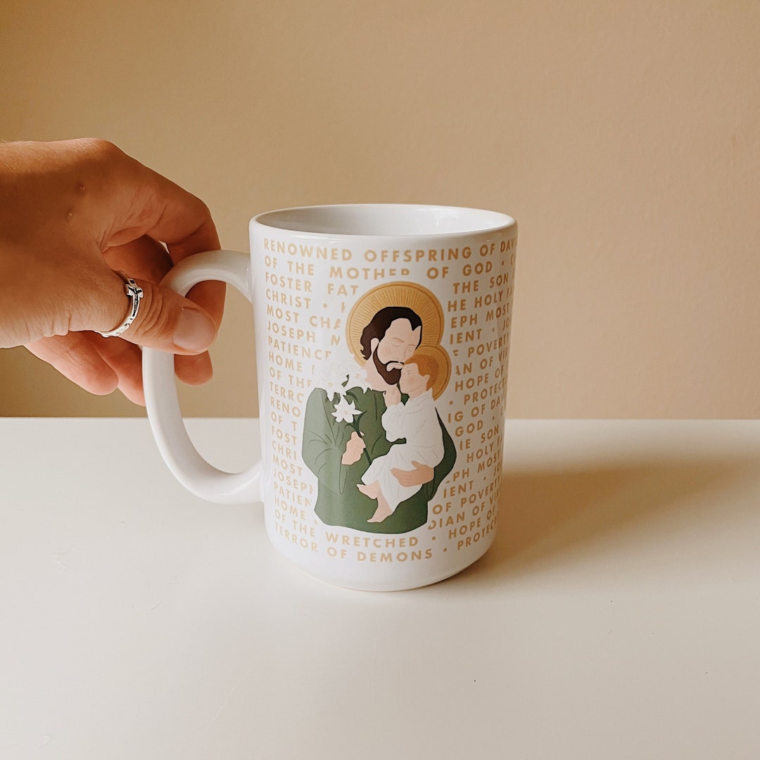 St. Joseph Mug 15oz, Saint Joseph Mug, Catholic Mug, St. Joseph Gift, Catholic Gift, Year of St