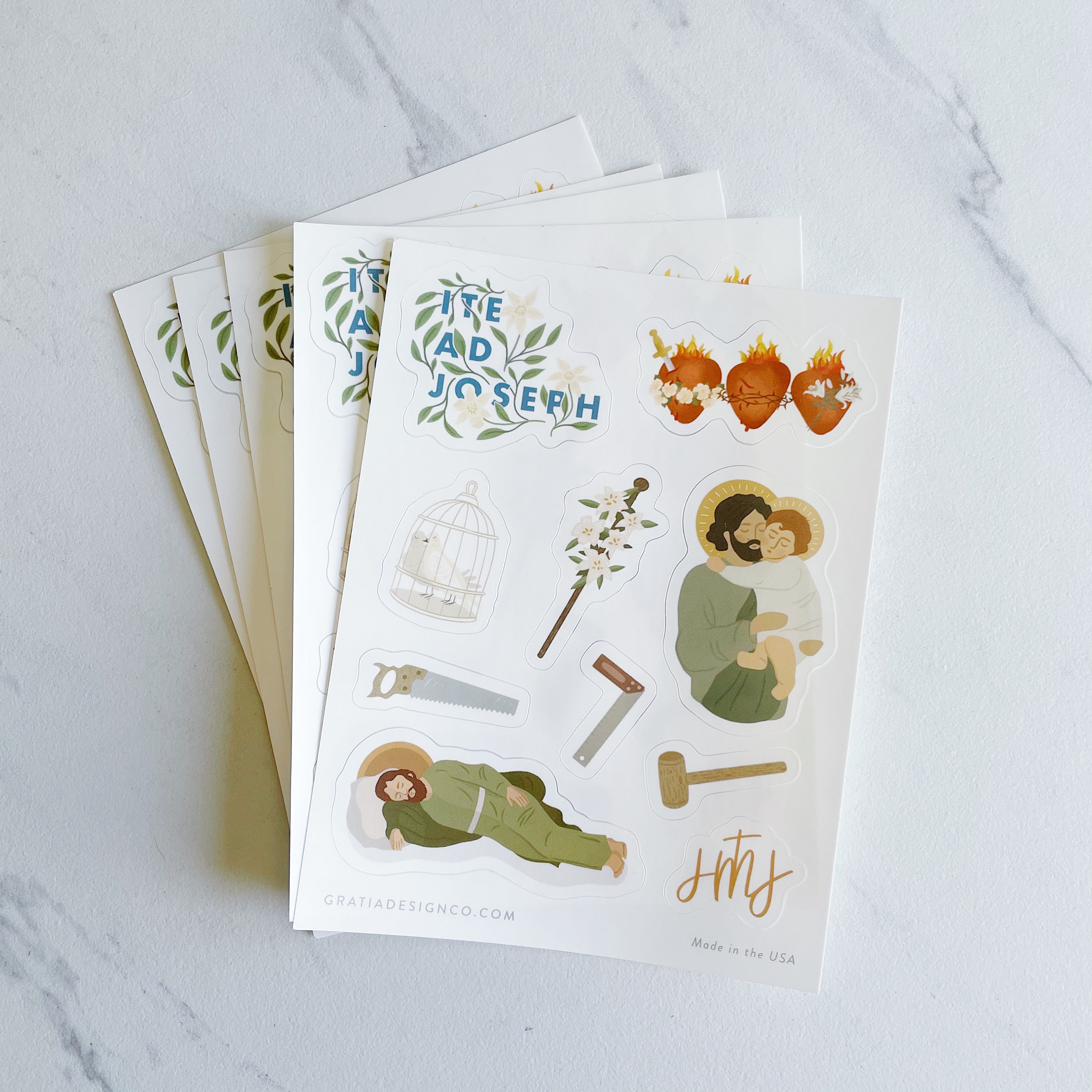 Stephen Joseph Sticker St. Joseph Sticker Sheet Saint Joseph Sticker St. Joseph the | Etsy