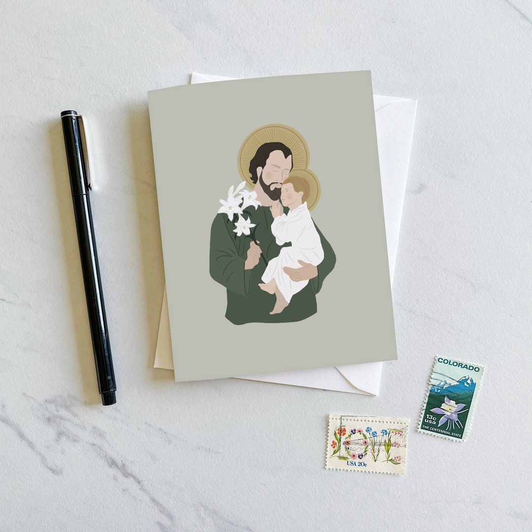 St. Joseph Card, Saint Joseph Card, St. Joseph Gift, Year of St. Joseph, Catholic Cards, Saint
