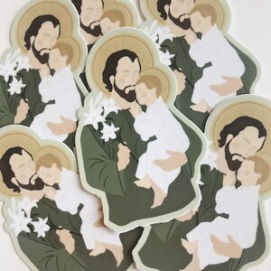 St. Joseph Sticker, Saint Joseph Decal, Saint Sticker, Catholic Sticker ...