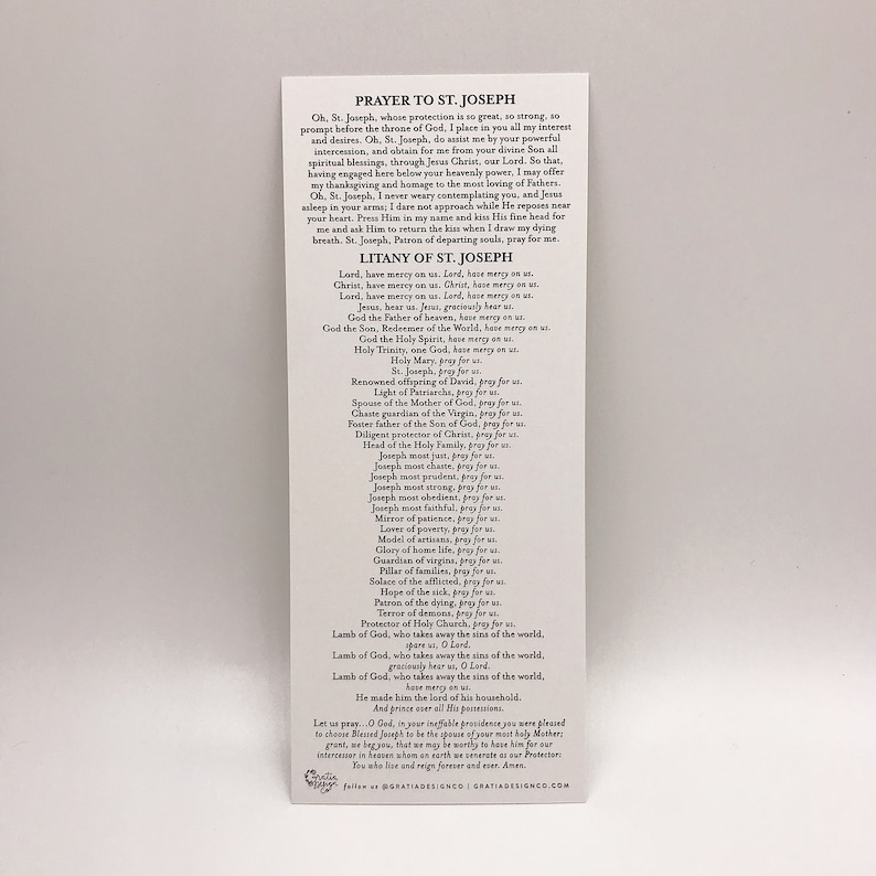 Litany Of St Joseph Printable