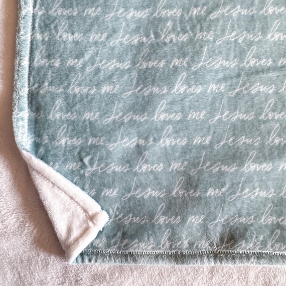 Jesus Loves Me Blanket, Christian Baby Blanket, Jesus Blanket, Christian Kids Gift, Christian Christmas Gift, Faith Blanket, Christian Boy