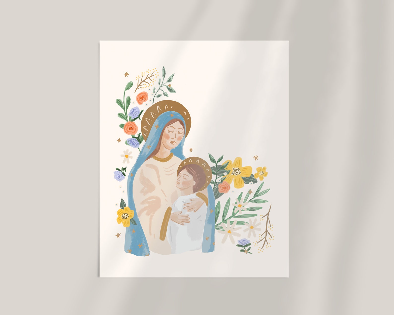 Madonna and Child 8x10 Print, Mary and Jesus Print, Marian Art, Mary ...