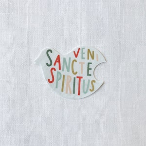 Veni Sancte Spiritus Sticker, Come Holy Spirit Decal, Holy Spirit Sticker, Come Holy Spirit, Catholic Sticker, Catholic Vinyl Sticker image 3