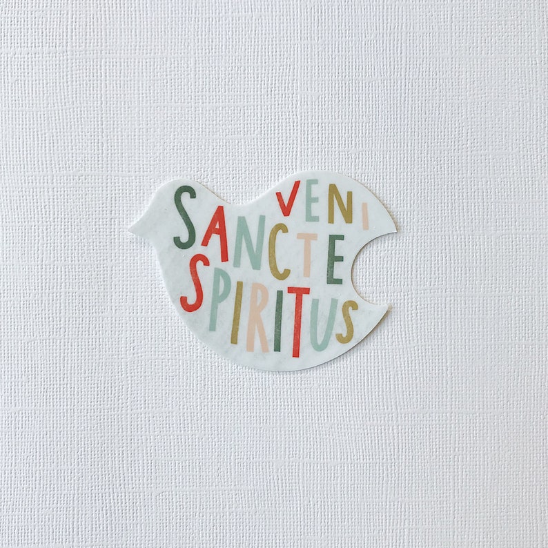 Veni Sancte Spiritus Sticker, Come Holy Spirit Decal, Holy Spirit Sticker, Come Holy Spirit, Catholic Sticker, Catholic Vinyl Sticker image 3