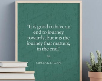 Impresión con cita de Ursula K. Le Guin: Arte mural literario inspirador