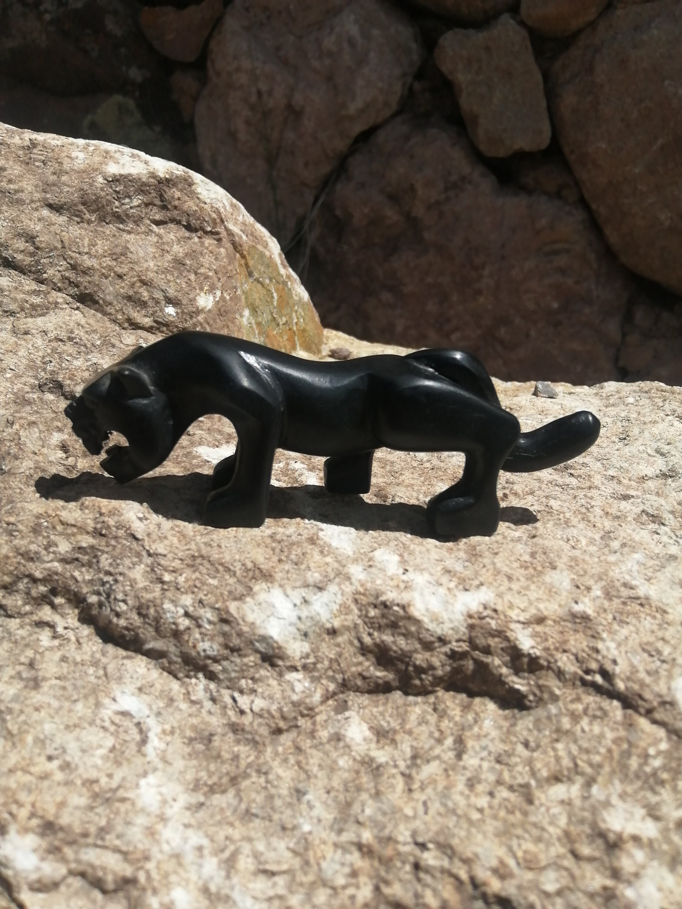 Stone Carved Puma From Peru Etsy