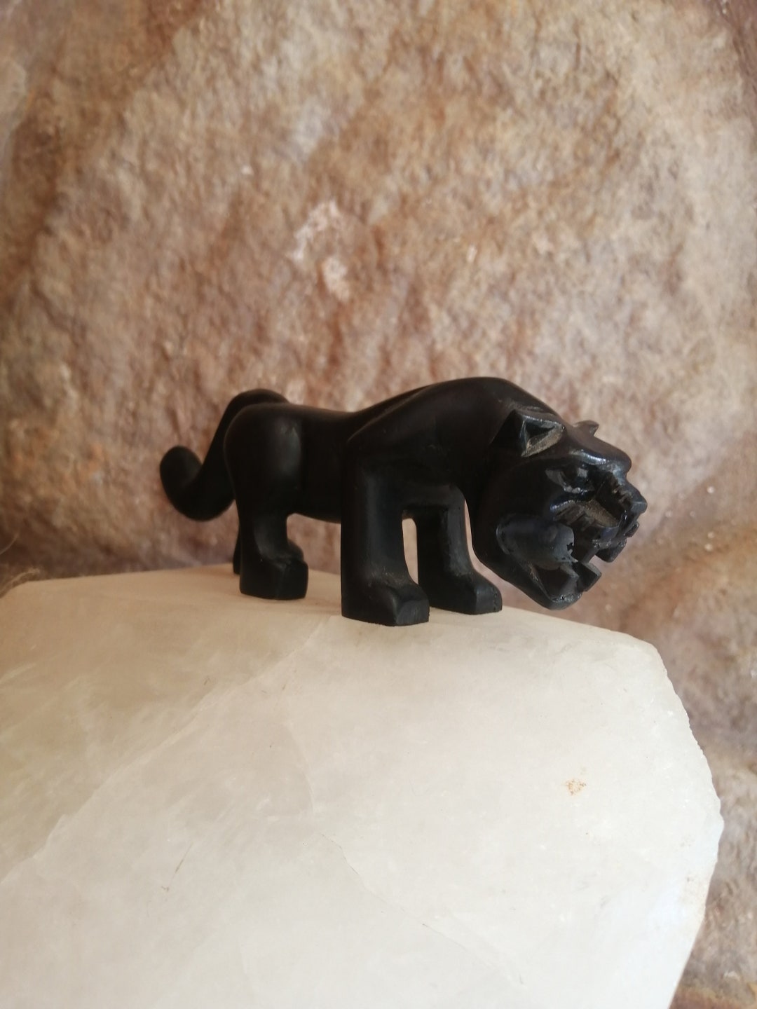 Stone Carved Puma From Peru Etsy