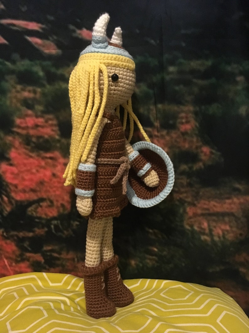 CC Swedish Viking Warrior Princess Amigurumi Doll Pattern by Etsy