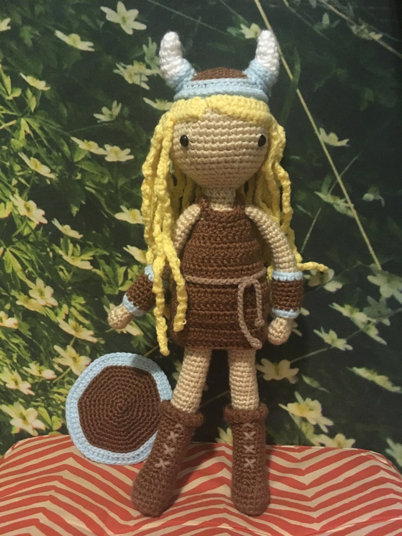 CC Swedish Viking Warrior Princess Amigurumi Doll Pattern by Etsy
